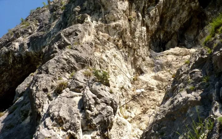 Notausstieg zur Grotte am Kaiser Max Klettersteig