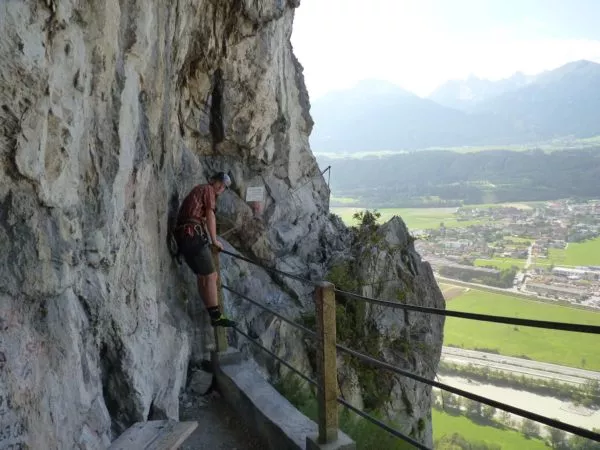 Erster Notausstieg an der Grotte am Kaiser Max Klettersteig