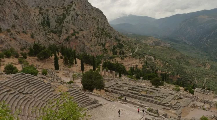 Antikes Theater beim Delphi Orakel