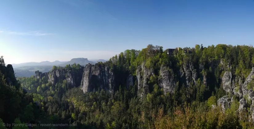 Foto: Panorama der Bastei Rückseite