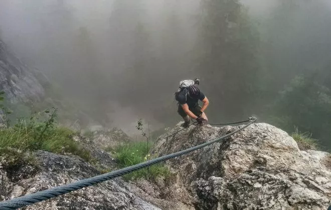 Foto: Klettersteig auf den Grünstein in Berchtesgaden