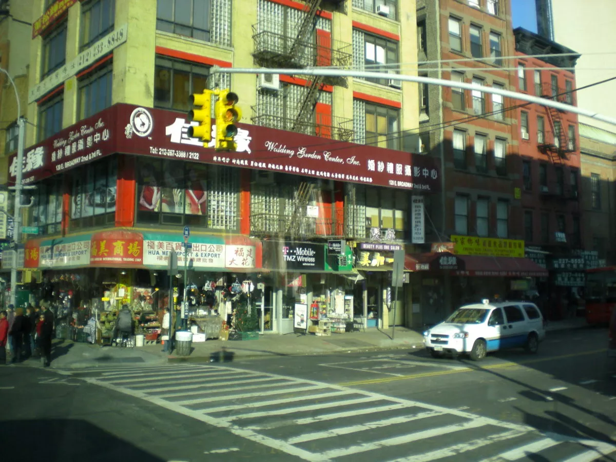 Eine Straßenecke in Chinatown.