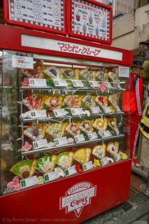 Süße Crepes in der Takeshita Dori in Shibuya