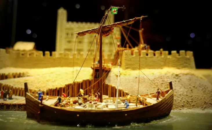 Miniatur Transportboot aus Mittelalter