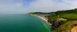 Panorama von Etretat mit Strand