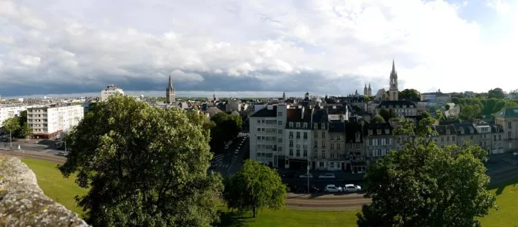 Panorama von der Altstadt von Caen von der Burg