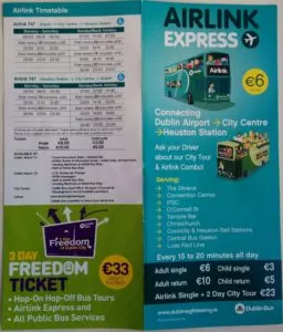 Fahrplan Airlink Express Dublin - Außenseiten