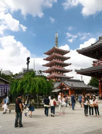 Pagode des Sensoji Tempel in Asakusa