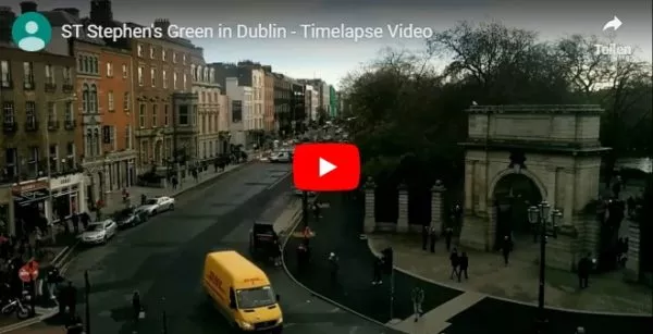 Timelapse Video von Stephens Green in Dublin