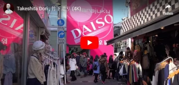 Video von Takeshita Dori in Tokio