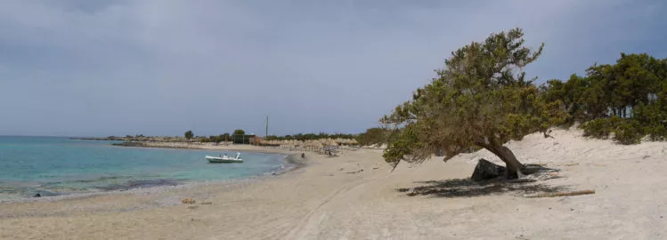 Panorama vom Strand von Chrissi Island