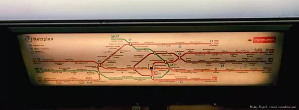 Foto: Streckenplan in einer U-Bahn