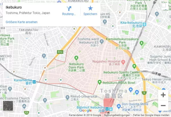 Google Maps Karte Ikebukuro