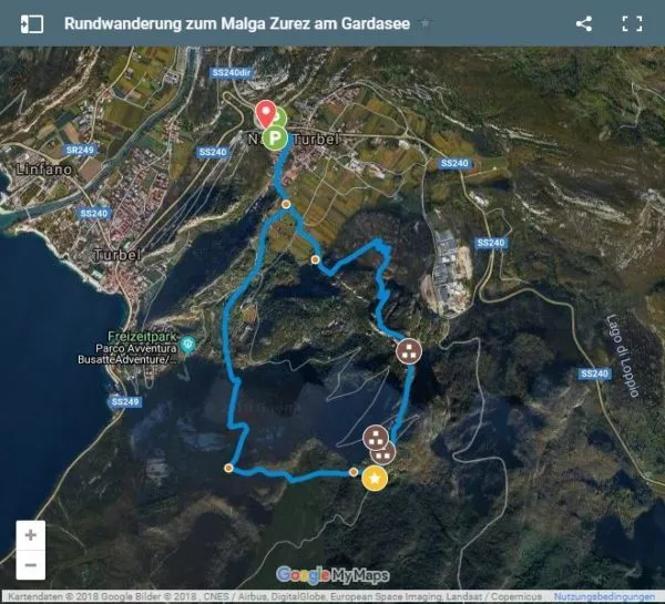 Google Maps Karte Wanderung Malga Z