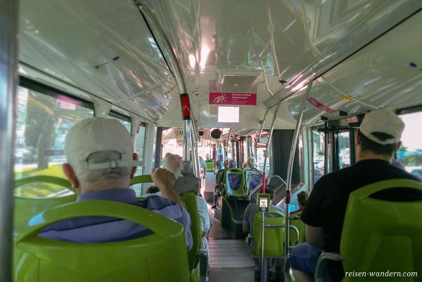 Innenansicht Bus auf Teneriffa