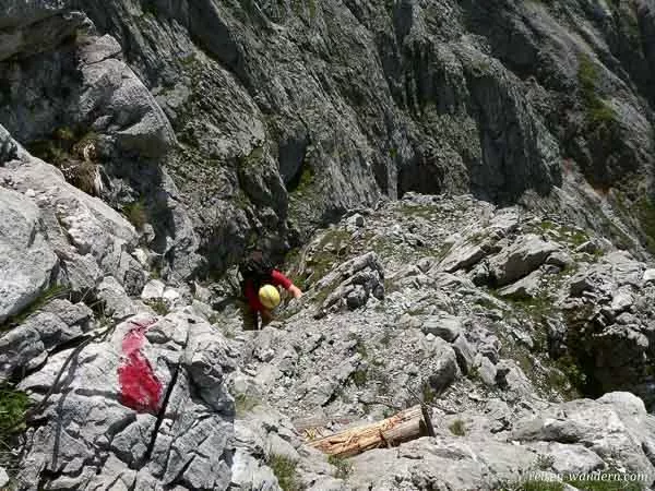 Leitern am Klettersteig auf dem Hochkogel bei Werfen