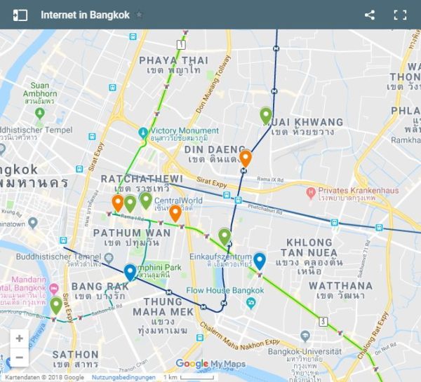 Google Maps Karte Bangkok Internet