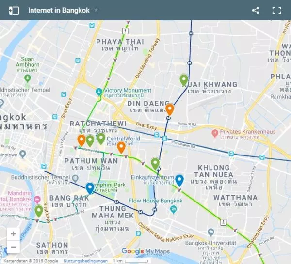 Google Maps Karte Bangkok Internet