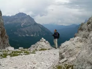 Blick auf die Dolomiten vom Via Ferrata Michielli Strobel
