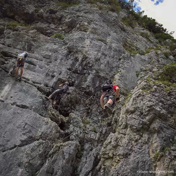 Seilbrücke am Klamml Klettersteig