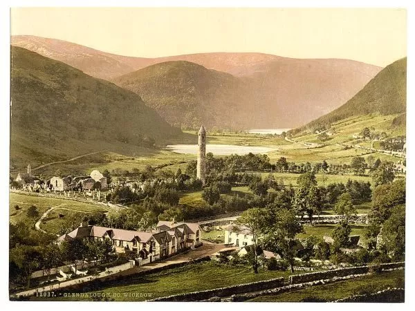 Irland Glendalough Historische Aufnahme