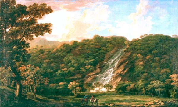 Irland Powerscourt Waterfall Historische Aufnahme