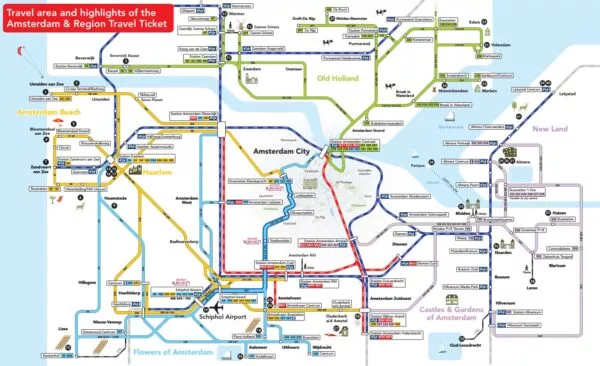 Amsterdam und Region Travel Map