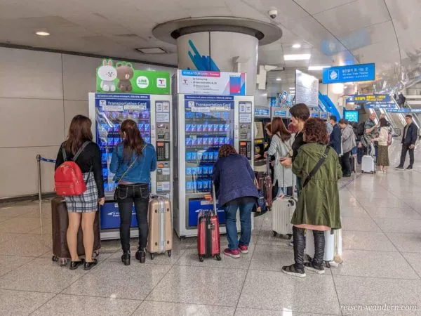Automaten für Touristen Transportation Card für Südkorea am F