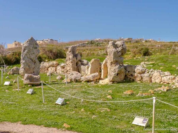 Überreste des Skorba Tempel auf Malta