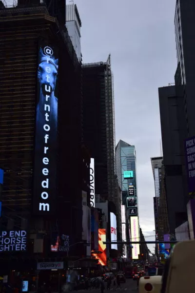 Die Werbetafeln am Times Square