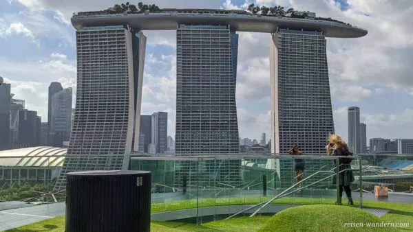 Hotel Marina Bay Sands Singapore von der Aussichtsplattform Supe
