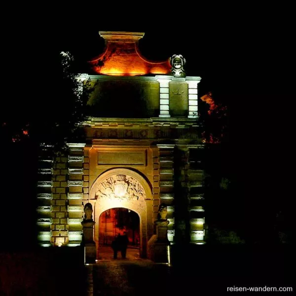 Main Gate von Mdina am Abend