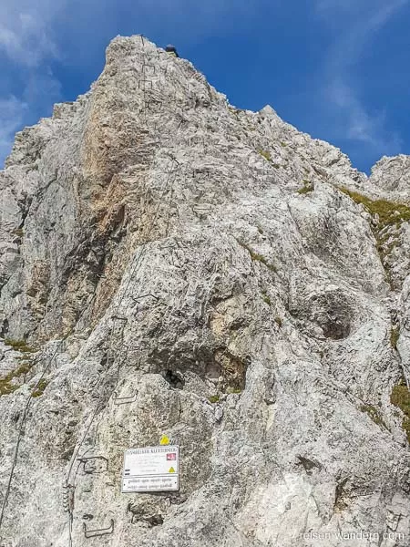 Einstiegstafel Innsbrucker Klettersteig