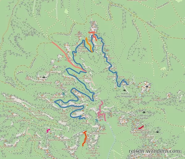 Lage Stiegen Sächsische Schweiz auf einer Karte