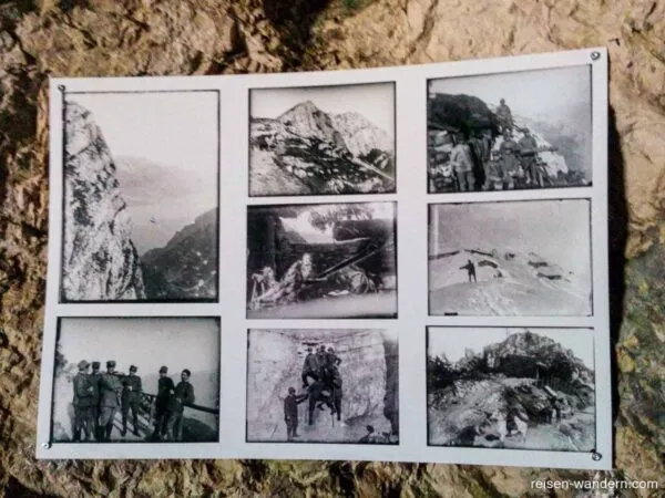 Fotos aus dem 1. Wetlkrieg am Sentiero delle Laste