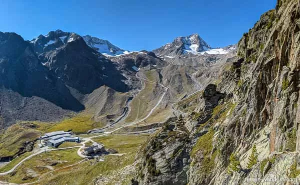 Blick vom Klettersteig Fernau auf den Stubaier Gletscher