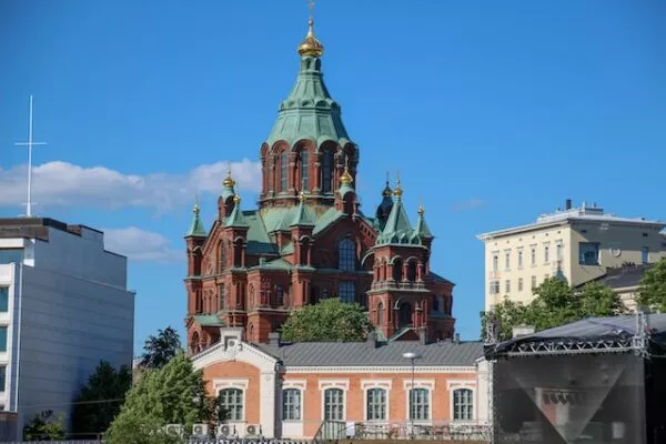 Imposante Kirche in Helsinki-Finnland.